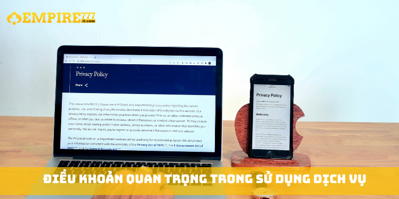 Điều khoản quan trọng trong sử dụng dịch vụ